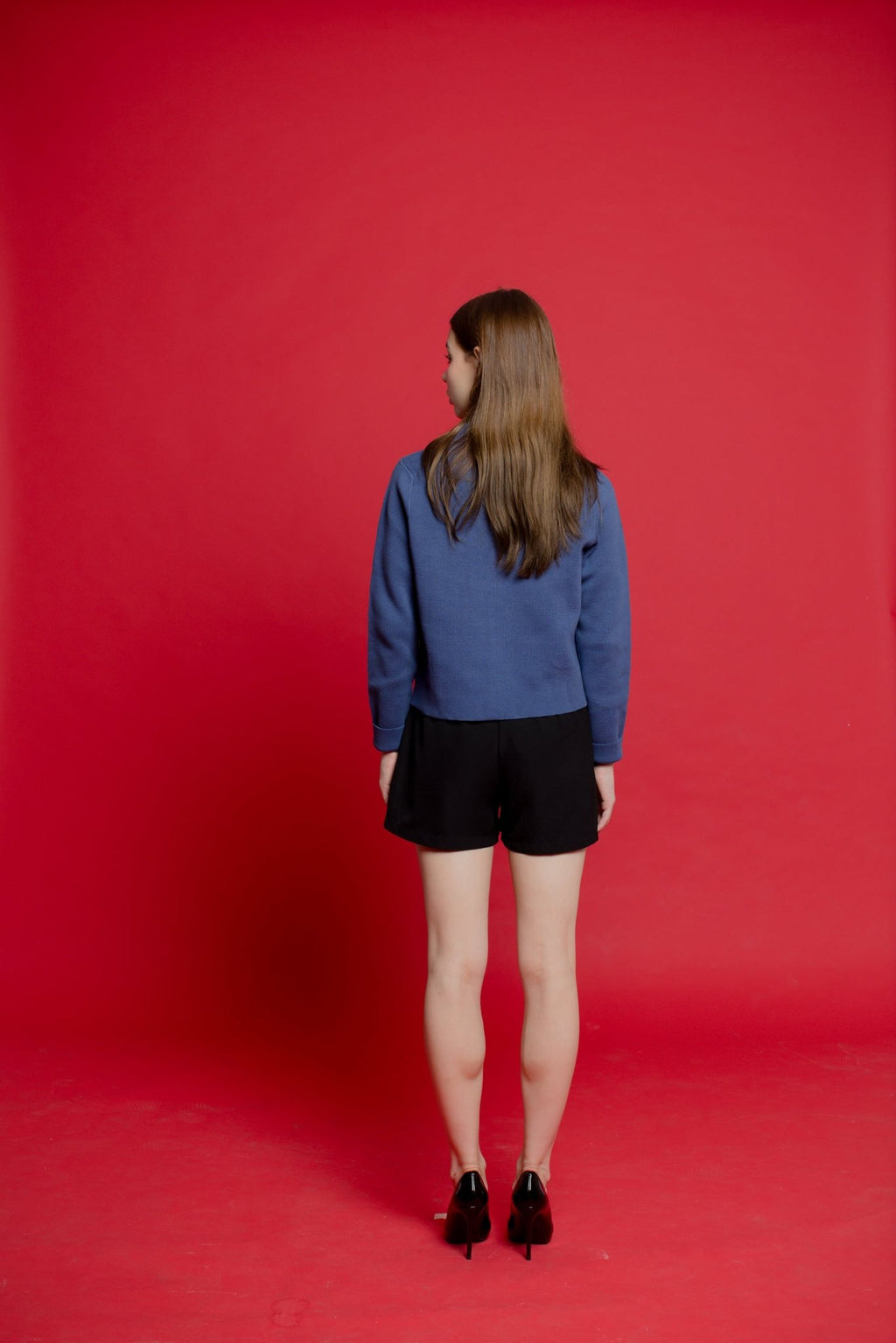 Annelise Knit with Two Pockets | Denim Blue - ROENE