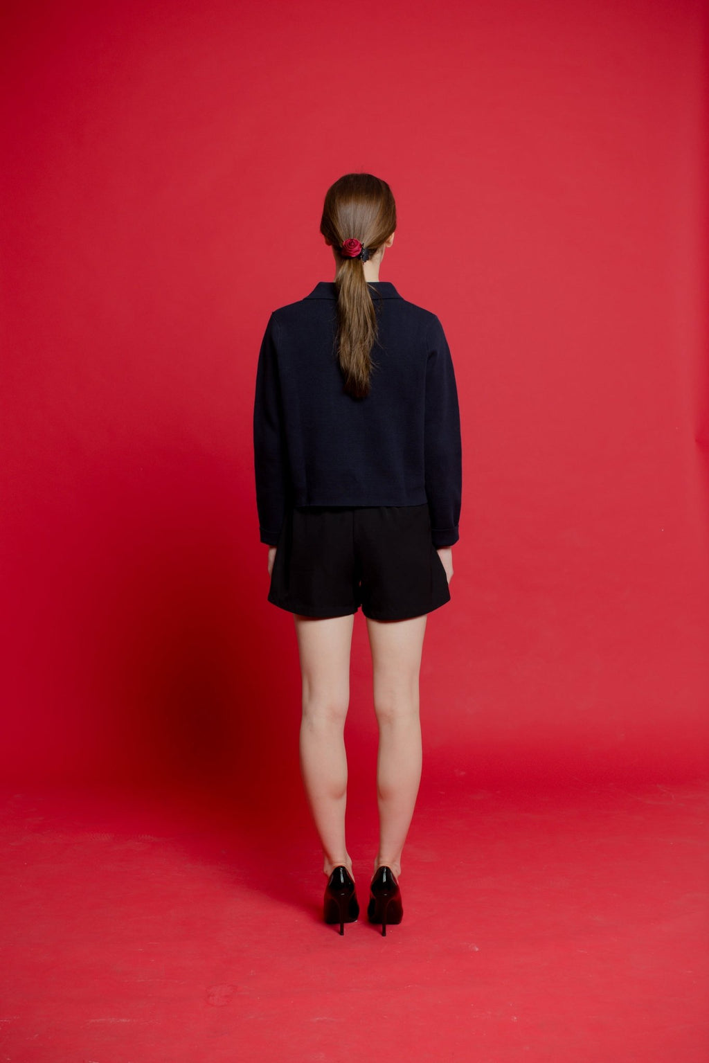 Annelise Knit with Two Pockets | Navy - ROENE