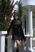 Carolynn Silk Dress - Black | - ROENE